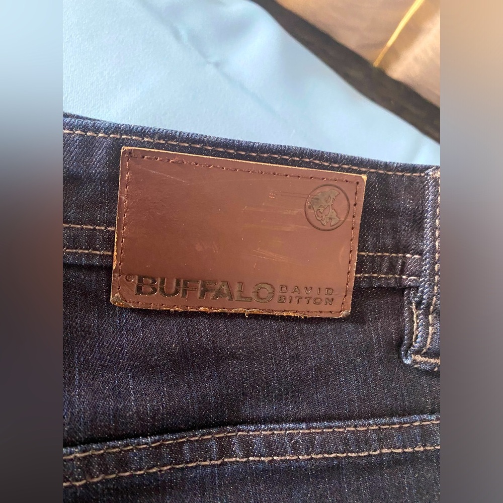 BUFFALO brand black jeans size 38x34 with a straight fit leg - Picture 3 of 8